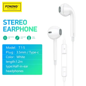 هدفون باس سنگین فوننگ T15 (3.5MM / TYPE-C)